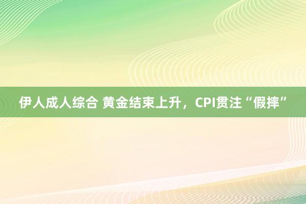 伊人成人综合 黄金结束上升，CPI贯注“假摔”