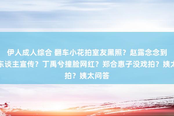 伊人成人综合 翻车小花拍室友黑照？赵露念念到处求东谈主宣传？丁禹兮撞脸网红？郑合惠子没戏拍？姨太问答