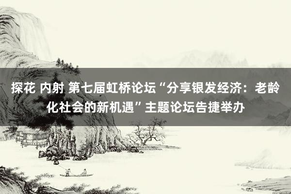 探花 内射 第七届虹桥论坛“分享银发经济：老龄化社会的新机遇”主题论坛告捷举办