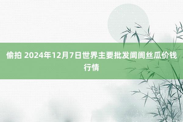 偷拍 2024年12月7日世界主要批发阛阓丝瓜价钱行情