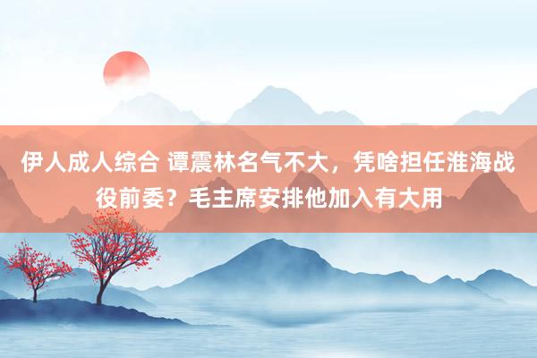 伊人成人综合 谭震林名气不大，凭啥担任淮海战役前委？毛主席安排他加入有大用