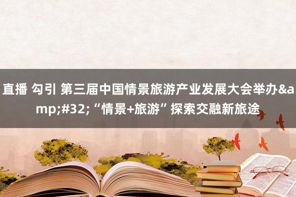 直播 勾引 第三届中国情景旅游产业发展大会举办&#32;“情景+旅游”探索交融新旅途