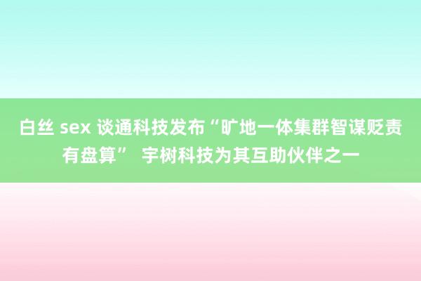 白丝 sex 谈通科技发布“旷地一体集群智谋贬责有盘算”  宇树科技为其互助伙伴之一