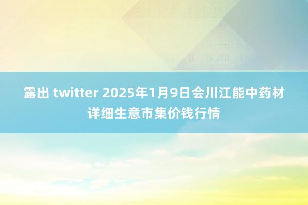 露出 twitter 2025年1月9日会川江能中药材详细生意市集价钱行情